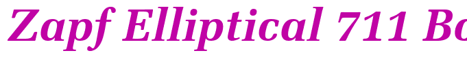 Zapf Elliptical 711 Bold Italic BT